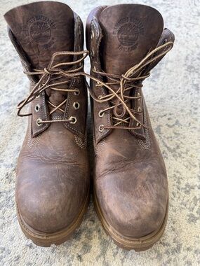 Timberland Brown Leather Lace-Up Waterproof Work Boots